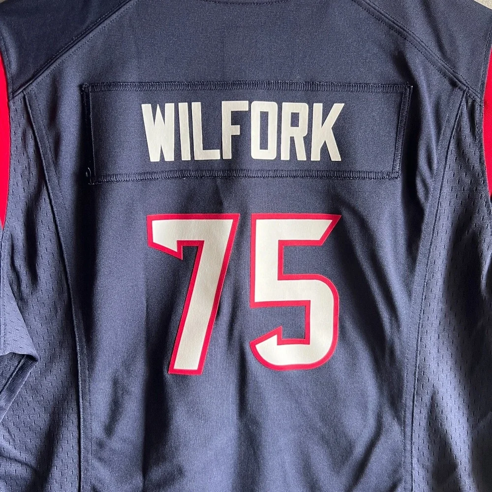 Houston Texans‎ Wilfork #75 Jersey XL Women's Nike NFL On Field Blue Red